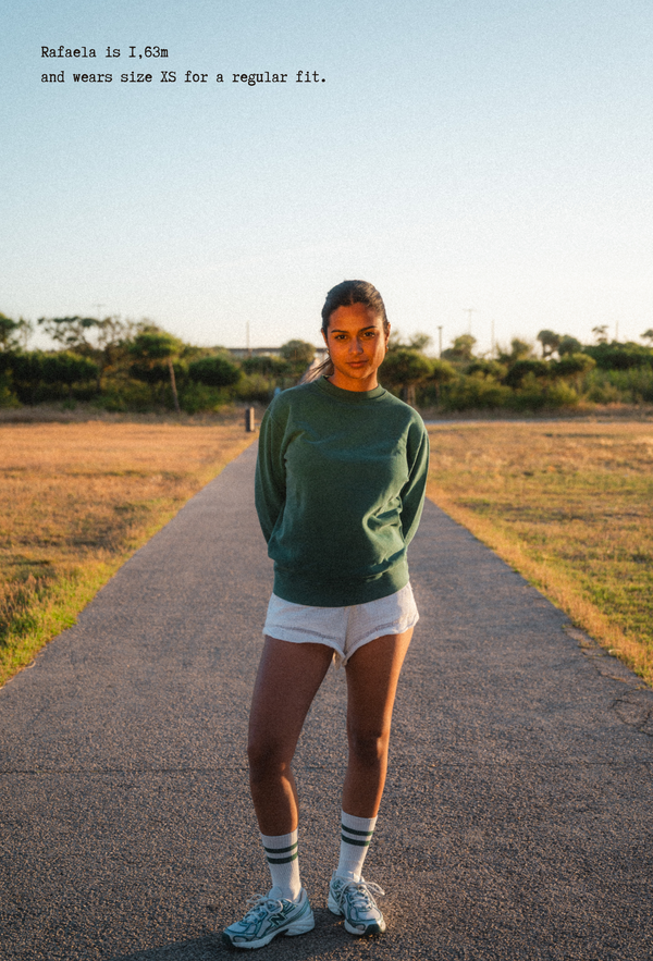 ACID WASH SWEATSHIRT | FOREST GREEN