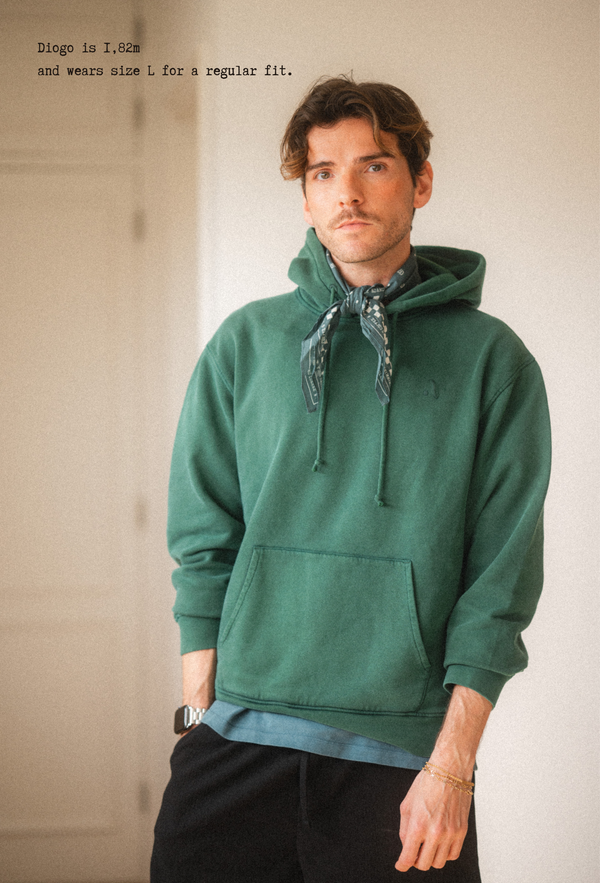 ACID WASH HOODIE | FOREST GREEN