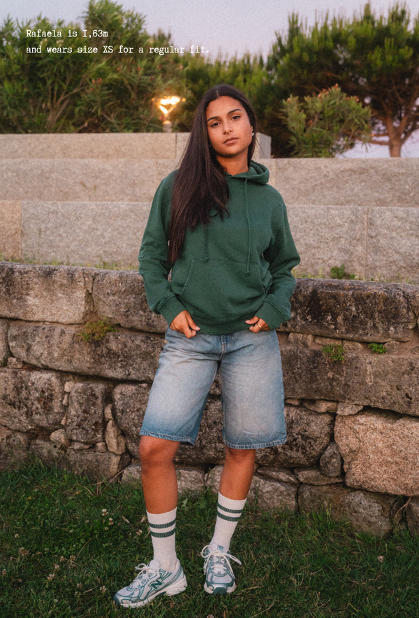 ACID WASH HOODIE | FOREST GREEN