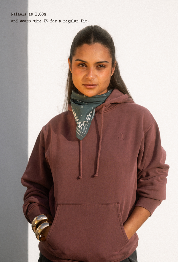 ACID WASH HOODIE | BORDEAUX