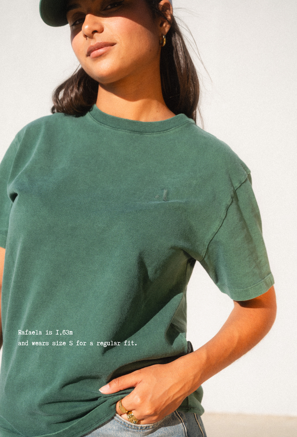 ACID WASH T-SHIRT | FOREST GREEN