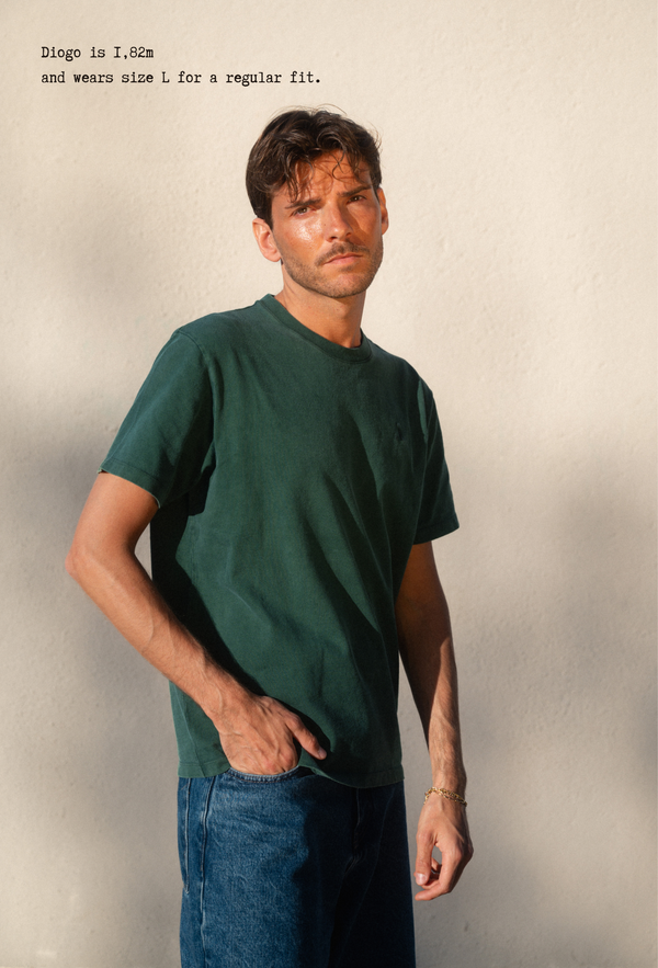 ACID WASH T-SHIRT | FOREST GREEN