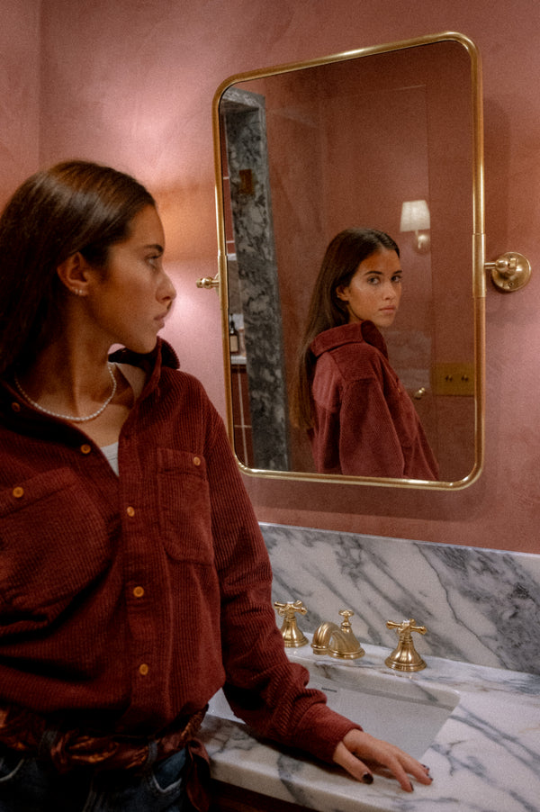 BOMBAZINE OVERSHIRT | BORDEAUX