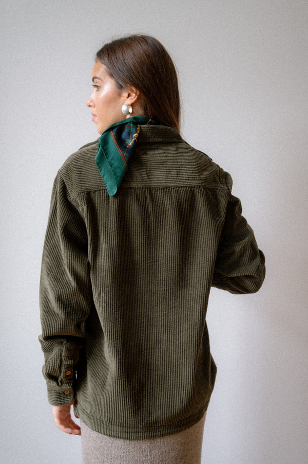 BOMBAZINE OVERSHIRT | GREEN