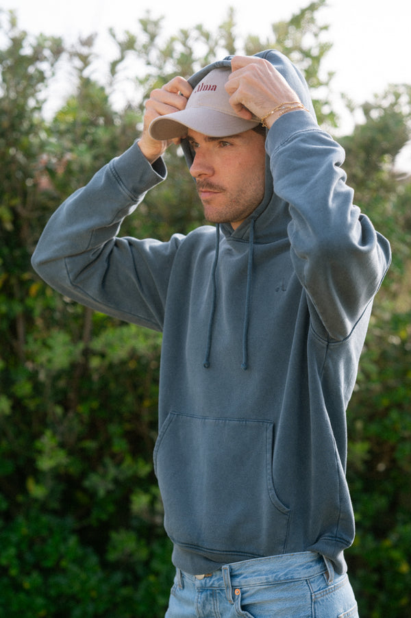 ACID WASH HOODIE | NAVY BLUE