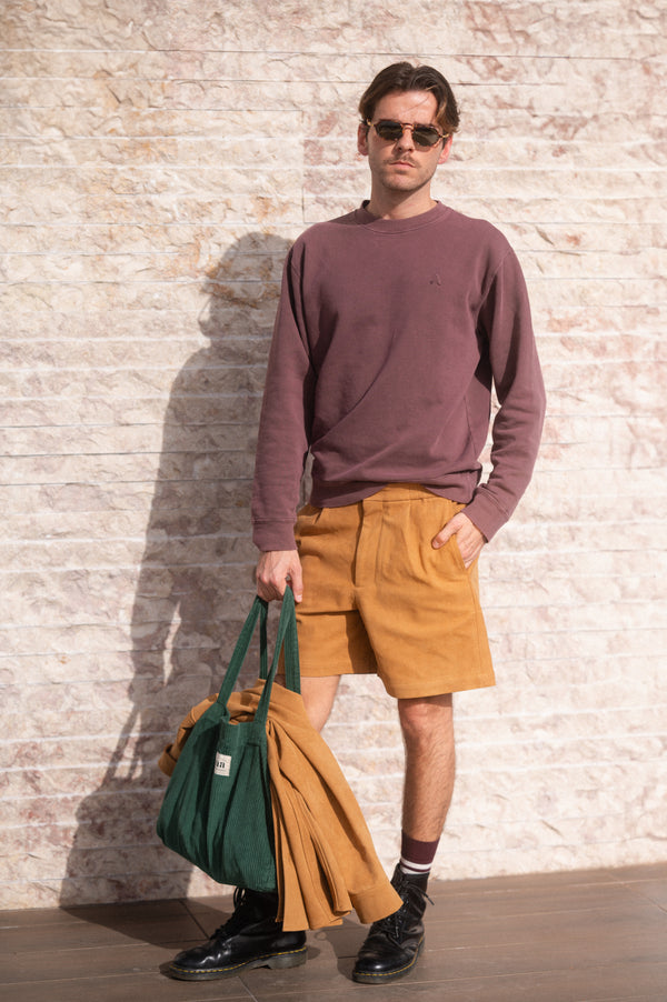 ACID WASH SWEATSHIRT | BORDEAUX