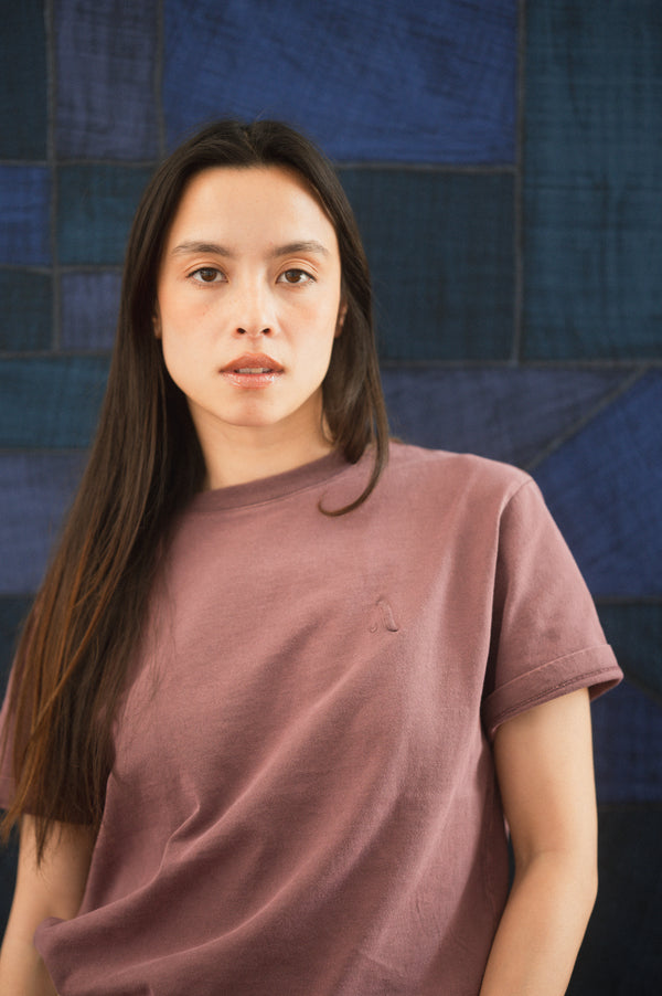 ACID WASH T-SHIRT | BORDEAUX