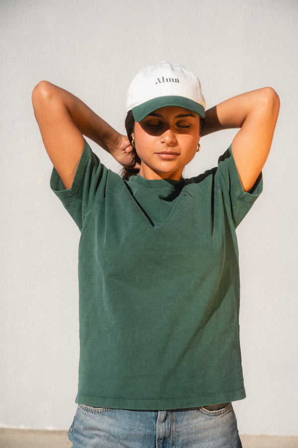 ACID WASH T-SHIRT | FOREST GREEN
