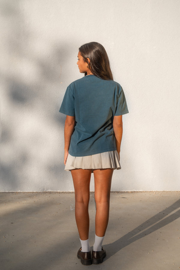 ACID WASH T-SHIRT | NAVY BLUE