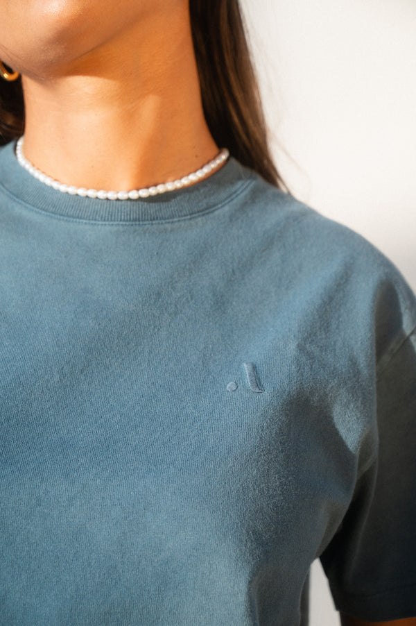 ACID WASH T-SHIRT | NAVY BLUE