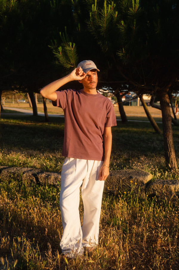 ACID WASH T-SHIRT | BORDEAUX