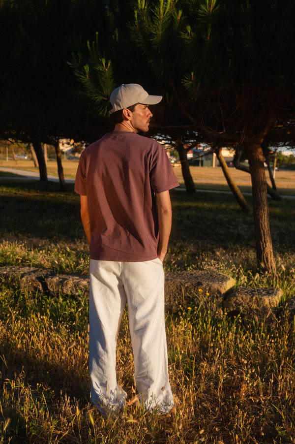 ACID WASH T-SHIRT | BORDEAUX