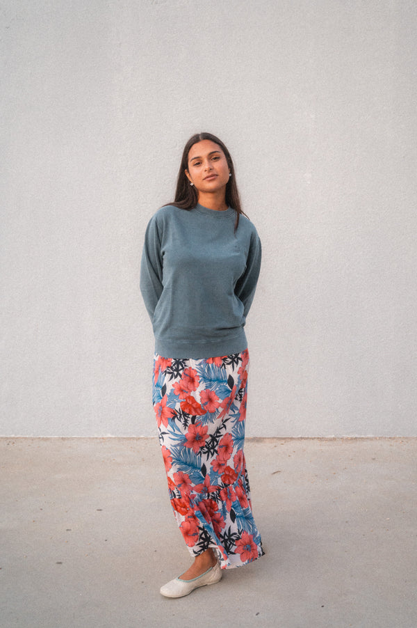ACID WASH SWEATSHIRT | NAVY BLUE